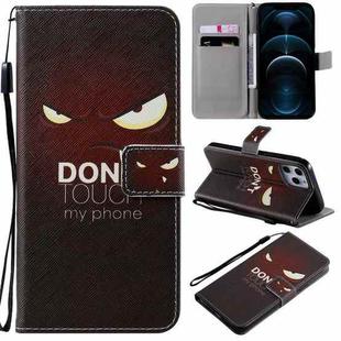 For iPhone 12 Pro Max Painting Horizontal Flip Leather Case with Holder & Card Slot & Lanyard(Eye)