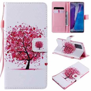 For Samsung Galaxy Note 20 Painting Horizontal Flip Leather Case with Holder & Card Slot & Lanyard(Colorful Tree)