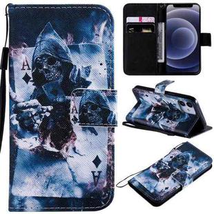 For iPhone 12 mini Painting Horizontal Flip Leather Case with Holder & Card Slot & Lanyard (Magician)