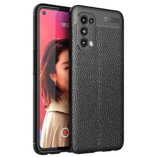 For OPPO Reno5 5G Litchi Texture TPU Shockproof Case(Black)