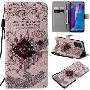 For Samsung Galaxy Note 20 Painting Horizontal Flip Leather Case with Holder & Card Slot & Lanyard(Castle)