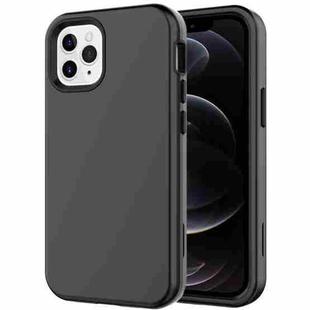 For iPhone 12 / 12 Pro Shockproof PC + TPU Protective Case(Black)