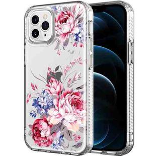 Shockproof Electroplating IMD Protective Case For iPhone 12 Pro Max(GWL005BL Flower)