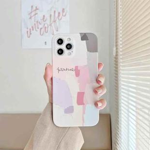 For iPhone 12 Pro Max Water Sticking TPU Shockproof Protective Case(Pink Painting)