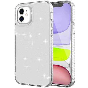 For iPhone 12 mini Transparent Glitter Powder Protective Case (Transparent)
