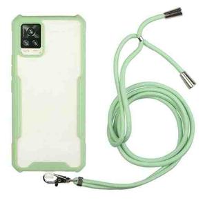 For vivo V20 Acrylic + Color TPU Shockproof Case with Neck Lanyard(Avocado)