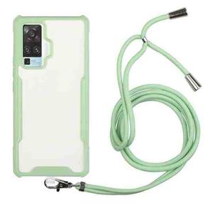 For vivo X50 Pro Acrylic + Color TPU Shockproof Case with Neck Lanyard(Avocado)