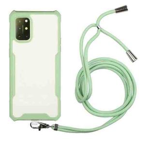 For OnePlus 8T Acrylic + Color TPU Shockproof Case with Neck Lanyard(Avocado)