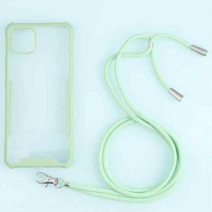 For OPPO A15 Acrylic + Color TPU Shockproof Case with Neck Lanyard(Avocado)