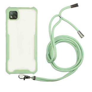 For OPPO Realme C11 Acrylic + Color TPU Shockproof Case with Neck Lanyard(Avocado)