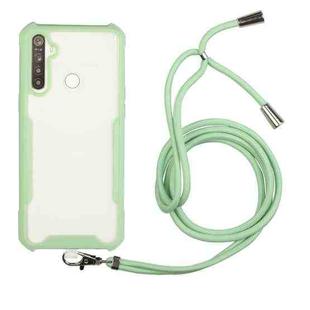 For OPPO Realme C15 / C12 / Narzo 20 Acrylic + Color TPU Shockproof Case with Neck Lanyard(Avocado)