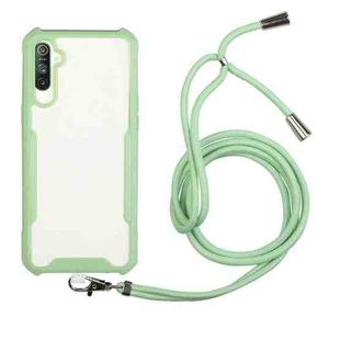 For OPPO Realme 6 Pro Acrylic + Color TPU Shockproof Case with Neck Lanyard(Avocado)