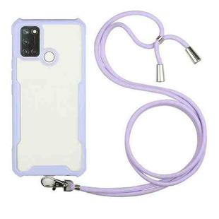 For OPPO Realme 7i / C17 Acrylic + Color TPU Shockproof Case with Neck Lanyard(Purple)