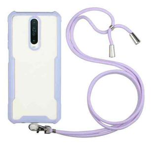 For Xiaomi Redmi K30 / Poco X2 Acrylic + Color TPU Shockproof Case with Neck Lanyard(Purple)