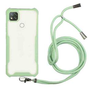 For Xiaomi Redmi 9C / 9 (Indian Version) Acrylic + Color TPU Shockproof Case with Neck Lanyard(Avocado)