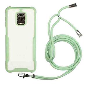 For Xiaomi Redmi Note 9S / Note 9 Pro Acrylic + Color TPU Shockproof Case with Neck Lanyard(Avocado)