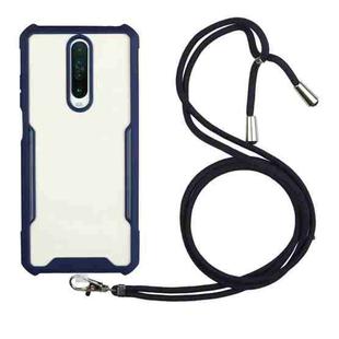 For Xiaomi Mi 9T / Redmi K20 Acrylic + Color TPU Shockproof Case with Neck Lanyard(Dark Blue)