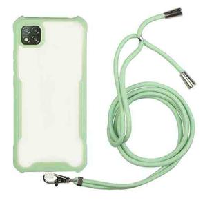 For Huawei Y5p / Honor 9S Acrylic + Color TPU Shockproof Case with Neck Lanyard(Avocado)