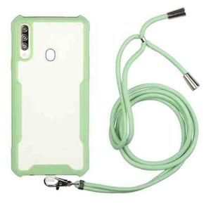 For Huawei Y7p Acrylic + Color TPU Shockproof Case with Neck Lanyard(Avocado)