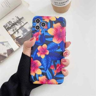 IMD Flower Pattern TPU Protective Case For iPhone 12 mini(Orange)