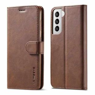 For Samsung Galaxy S21+ 5G LC.IMEEKE Calf Texture Horizontal Flip Leather Case with Holder & Card Slots & Wallet(Brown)