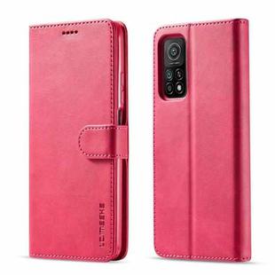 For Xiaomi Mi 10 5G / Mi 10T Pro 5G LC.IMEEKE Calf Texture Horizontal Flip Leather Case with Holder & Card Slots & Wallet(Red)