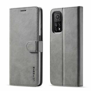 For Xiaomi Mi 10 5G / Mi 10T Pro 5G LC.IMEEKE Calf Texture Horizontal Flip Leather Case with Holder & Card Slots & Wallet(Grey)