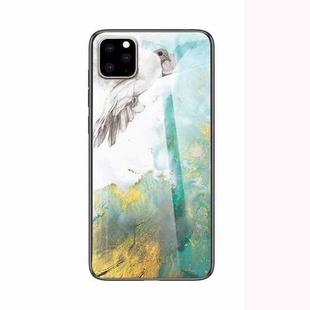 For iPhone 11 Pro Max Marble Glass Protective Case(Flying Gigeon)