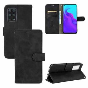 For Cubot X30 Solid Color Skin Feel Magnetic Buckle Horizontal Flip Calf Texture PU Leather Case with Holder & Card Slots & Wallet(Black)