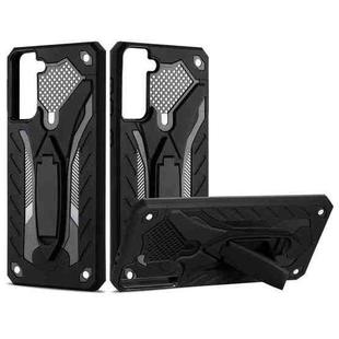 For Samsung Galaxy S21+ 5G Shockproof TPU + PC Protective Case with Holder(Black)