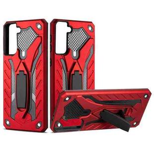 For Samsung Galaxy S21+ 5G Shockproof TPU + PC Protective Case with Holder(Red)