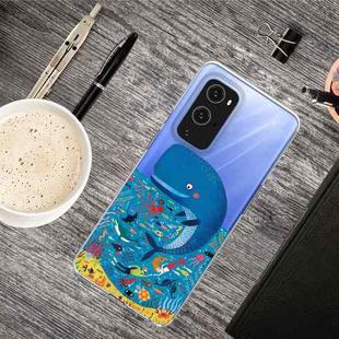 For OnePlus 9 Pro Colored Drawing Pattern Highly Transparent TPU Protective Case(Whale Seabed)