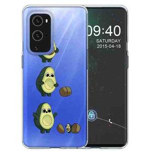 For OnePlus 9 Colored Drawing Pattern Highly Transparent TPU Protective Case(Avocado)