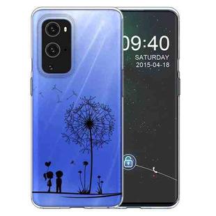 For OnePlus 9 Colored Drawing Pattern Highly Transparent TPU Protective Case(Dandelion)