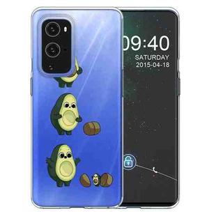 For OnePlus 9 Pro Colored Drawing Pattern Highly Transparent TPU Protective Case(Avocado)