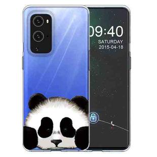 For OnePlus 9 Pro Colored Drawing Pattern Highly Transparent TPU Protective Case(Hug Face Bear)