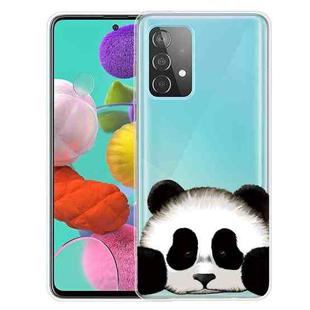 For Samsung Galaxy A52 5G / 4G Colored Drawing Pattern Highly Transparent TPU Protective Case(Hug Face Bear)