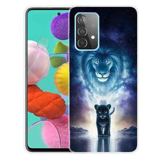 For Samsung Galaxy A52 5G / 4G Colored Drawing Pattern Highly Transparent TPU Protective Case(Lion King)