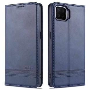 For Oppo A73(4G)2020 AZNS Magnetic Calf Texture Horizontal Flip Leather Case with Card Slots & Holder & Wallet(Dark Blue)