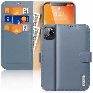 DUX DUCIS Hivo Series Cowhide + PU + TPU Leather Horizontal Flip Case with Holder & Card Slots For iPhone 11 Pro(Light Blue)