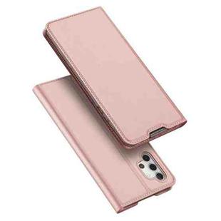 For Samsung Galaxy A32 5G / M32 5G DUX DUCIS Skin Pro Series Horizontal Flip PU + TPU Leather Case, with Holder & Card Slots(Rose Gold)