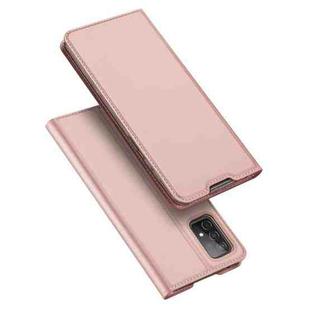 For Samsung Galaxy A52s / A52 5G / 4G DUX DUCIS Skin Pro Series Horizontal Flip PU + TPU Leather Case, with Holder & Card Slots(Rose Gold)
