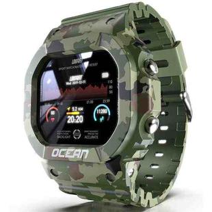 Lokmat OCEAN 1.14 inch TFT Touch Screen IP68 Waterproof Smart Watch, Support Information Reminder / Sleep Monitor / Sport Record(Camouflage Green)