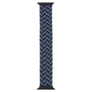 Plastic Buckle Mixed Color Nylon Braided Single Loop Watch Band For Apple Watch Ultra 49mm / Series 8&7 45mm / SE 2&6&SE&5&4 44mm / 3&2&1 42mm, Size:S(Camouflage Blue)