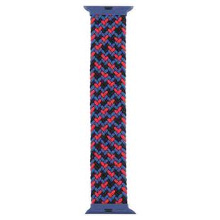 Plastic Buckle Mixed Color Nylon Braided Single Loop Watch Band For Apple Watch Ultra 49mm / Series 8&7 45mm / SE 2&6&SE&5&4 44mm / 3&2&1 42mm, Size:S(Camouflage Red)