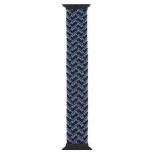 Plastic Buckle Mixed Color Nylon Braided Single Loop Watch Band For Apple Watch Series 7 45mm / 6 & SE & 5 & 4 44mm / 3 & 2 & 1 42mm, Size:M(Camouflage Blue)