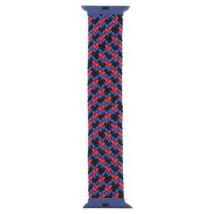 Plastic Buckle Mixed Color Nylon Braided Single Loop Watch Band For Apple Watch Series 8&7 41mm / SE 2&6&SE&5&4 40mm / 3&2&1 38mm, Size:S(Camouflage Red)