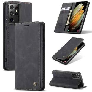 For Samsung Galaxy S21 Ultra 5G CaseMe 013 Multifunctional Horizontal Flip Leather Case with Holder & Card Slot & Wallet(Black)