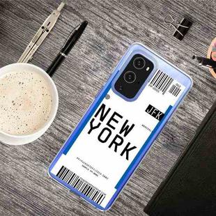 For OnePlus 9 Boarding Pass Series TPU Phone Protective Case(New York)