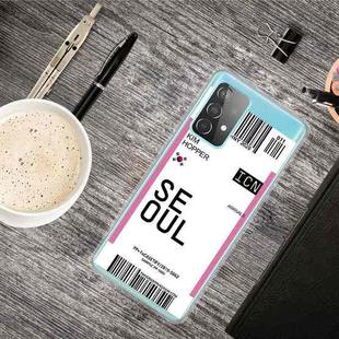 For Samsung Galaxy A52 5G / 4G Boarding Pass Series TPU Phone Protective Case(Flag Seoul)